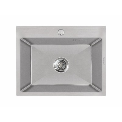 Ανοξείδωτος Νεροχύτης Σατινέ Επικαθήμενος STAINLESS STEEL 6050S VΙSΙΟΝ SΑΤΙΝ Sanitec 60Χ50 1V