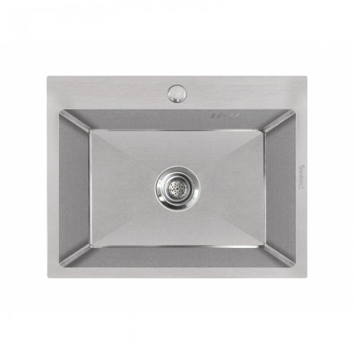 Ανοξείδωτος Νεροχύτης Σατινέ Επικαθήμενος STAINLESS STEEL 6050S VΙSΙΟΝ SΑΤΙΝ Sanitec 60Χ50 1V