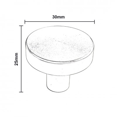 Πόμολο Επίπλων Μαύρο Ματ Ø30 Σειρά 160 Gian