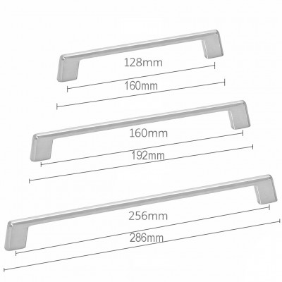 Λαβή Επίπλων από Αλουμίνιο Roline 507/128mm Κέντρα - Ματ Νίκελ