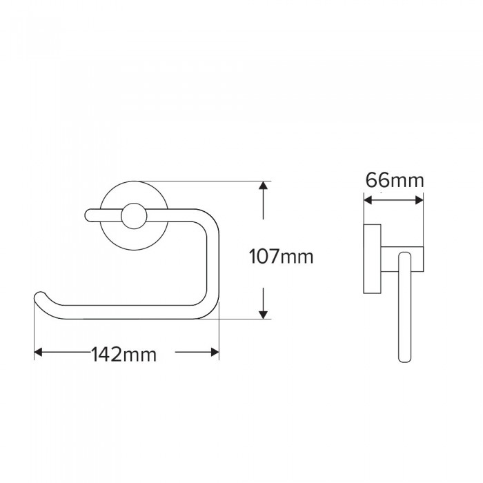Θήκη Χαρτιού Υγείας Μπάνιου Μαύρη Conset C1581-140S19S19