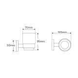 Ποτηροθήκη Επιτοίχια Black Mat Conset C1587-110S19S19