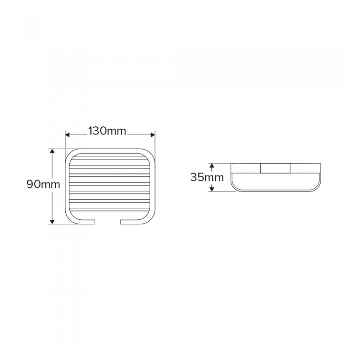 Επιτοίχια Σαπουνοθήκη Χρώμιο Conset C1593-130S04S04