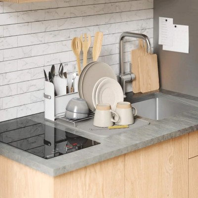Πιατοθήκη Sling 1018896-910 33x38x17cm White-Grey Umbra