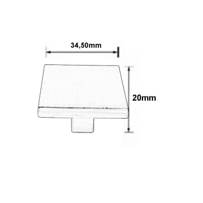 Πόμολα Eπίπλων Xρυσό Ματ -35mm - ΖΚ07-35G