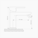 Μπαταρία Νιπτήρα Ορειχάλκινη Forte  M 1602-WHT Ματ Λευκό