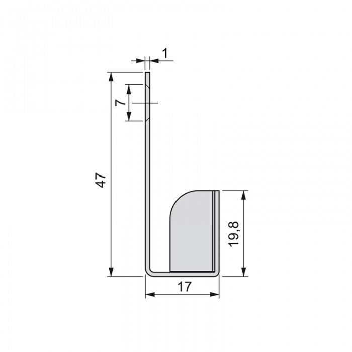 Προφίλ Gola -E Emuca 8902462 για Φούρνο μικροκυμάτων