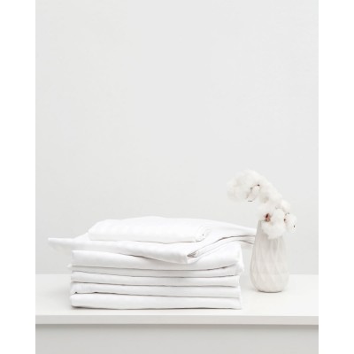 Σεντόνι Redon με σατινόριγο σχέδιο Μονή (165x275cm) Άσπρο