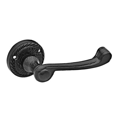 Πόμολα πόρτας χειρολαβή με ροζέτα Roline K320-03 σε Μαύρο