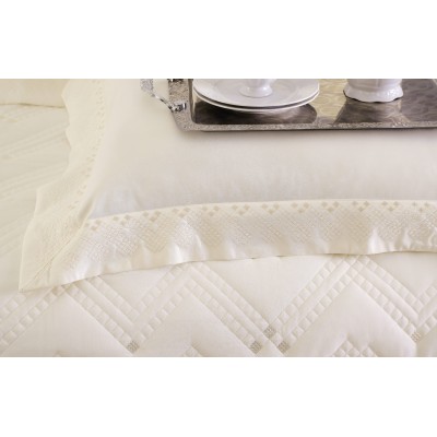 LIZZIE - ΣΕΤ ΚΟΥΒΕΡΛΙ ΕΚΡΟΥ ΣΕΤ 7 ΤΕΜΑΧΙΑ (1 235X250, 2 240X260, 4 50X70)