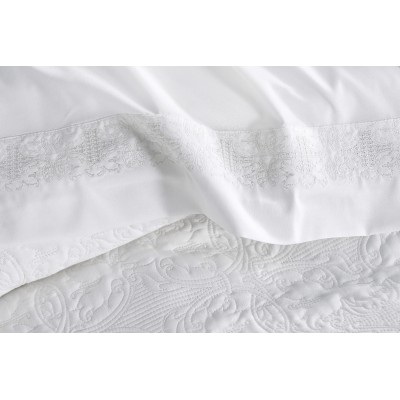 IRINA - ΣΕΤ ΚΟΥΒΕΡΛΙ ΛΕΥΚΟ ΣΕΤ 7 ΤΕΜΑΧΙΑ (1 235X250, 2 240X260, 4 50X70)