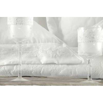 TABITHA - ΣΕΤ ΚΟΥΒΕΡΛΙ ΛΕΥΚΟ ΣΕΤ 7 ΤΕΜΑΧΙΑ (1 235X250, 2 240X260, 4 50X70)