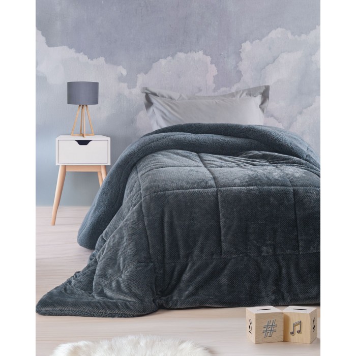 TILTY ΓΚΡΙ ΜΠΛΕ - ΚΟΥΒΕΡΤΟΠΑΠΛΩΜΑ ΗΜΙΔΙΠΛΟ (160Χ220)