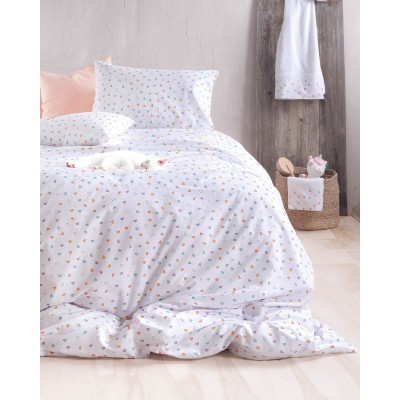 TINY HEART ΛΕΥΚΟ - ΣΕΤ ΠΑΠΛΩΜΑ ΠΑΙΔΙΚΟ 2 ΤΕΜ.