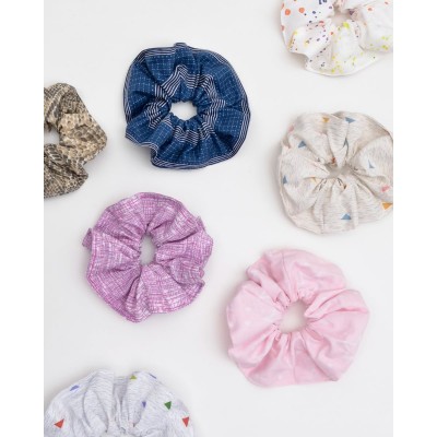 Scrunchies Λαστιχάκι Μαλλιών Abstract Μωβ.  Μωβ