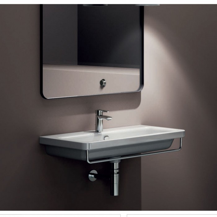 Νιπτήρας μπάνιου σε λευκό χρώμα Bianco Urban 35080-300- 80 x35 cm