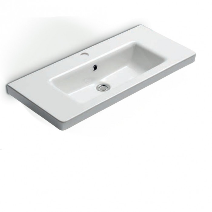 Νιπτήρας μπάνιου σε λευκό χρώμα Bianco Urban 35080-300- 80 x35 cm