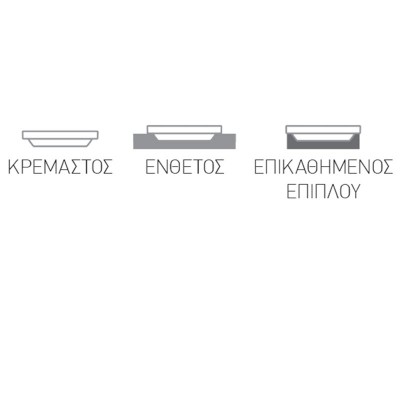 Νιπτήρας μπάνιου σε λευκό χρώμα Bianco Urban 35060-300 60x35 cm