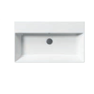 Νιπτήρας μπάνιου σε λευκό χρώμα Gsi Kube-X Slim Rim 9422-300 80x47 cm