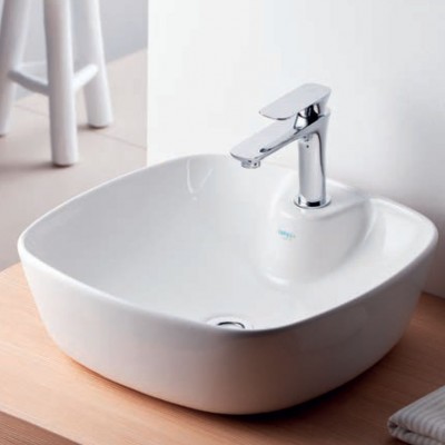 Νιπτήρας μπάνιου σε λευκό χρώμα Serel 3016 - 300 - 46 x 46 cm