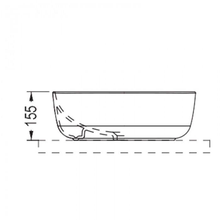 Νιπτήρας μπάνιου σε λευκό χρώμα Serel 3016 - 300 - 46 x 46 cm