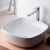 Νιπτήρας μπάνιου 46x46cm σε λευκό χρώμα Serel 3049-300