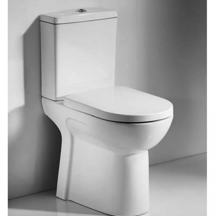 Λεκάνη wc πίσω/κατωστόμια σε λευκό χρώμα με αποσπώμενο κάλυμμα βακελίτη SLIM Soft close Senior 674500SC-300