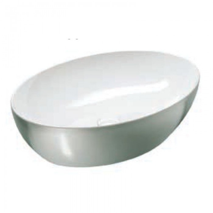 Νιπτήρας μπάνιου σε χρώμα πλατίνας Gsi Pura Platinium 8842-430300 60 x 42 cm