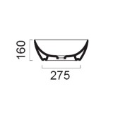Νιπτήρας μπάνιου σε χρώμα πλατίνας Gsi Pura Platinium 8842-430300 60 x 42 cm