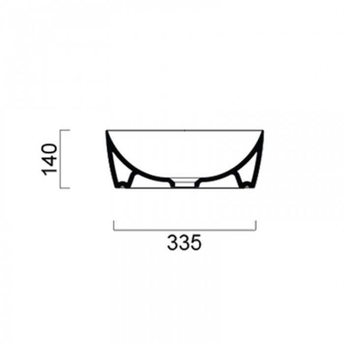 Νιπτήρας μπάνιου σε χρυσό χρώμα Gsi Sand Gold 9037-200300 50 x 38 cm