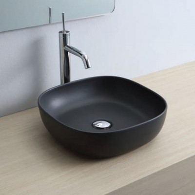Νιπτήρας μπάνιου σε μαύρο ματ χρώμα Scarabeo Glam 1806-401