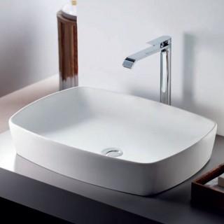 Νιπτήρας μπάνιου σε λευκό ματ χρώμα Serel 1633-301
