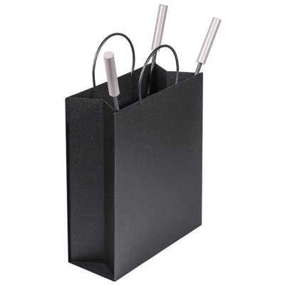 Σετ εργαλείων τζακιού με κουβά Μοντάνα 560 Viometal Μαύρο χρώμα  44cmx30cmx12,5cm