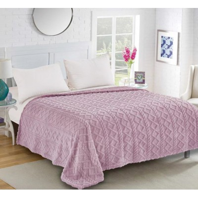 Fleece knitted (160cm x 220cm) λιλά