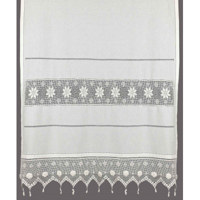 κουρτίνα 018 (160cm x 160cm) λευκό με τούνελ