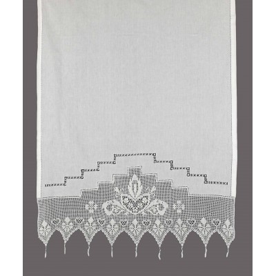 κουρτίνα 075 (50cm x 100cm) λευκό με τούνελ