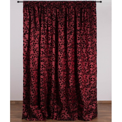 Κουρτίνα 081 (300cm x 275cm) με τρέσα μπορντώ