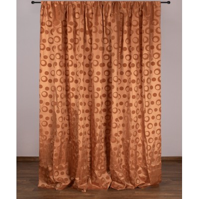 Κουρτίνα 082 (300cm x 275cm) με τρέσα χρυσό