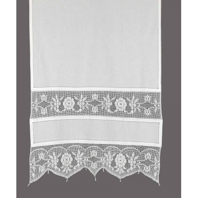 κουρτίνα 097 (90cm x 130cm) λευκό με τούνελ