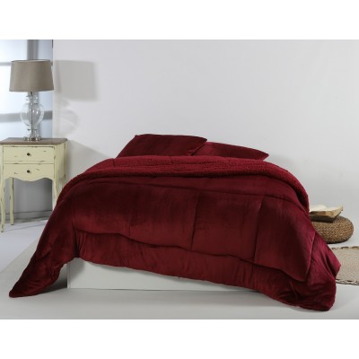Κουβερτοπάπλωμα solid (220cm x 240cm) burgundy