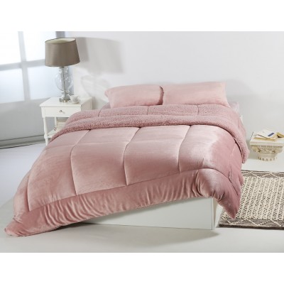 Κουβερτοπάπλωμα solid (240cm x 260cm) old rose