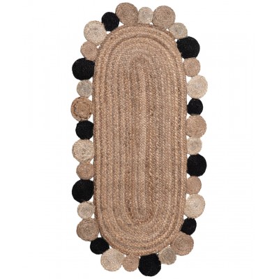 Χαλί γιούτα 1735 (70cm x 160cm) black