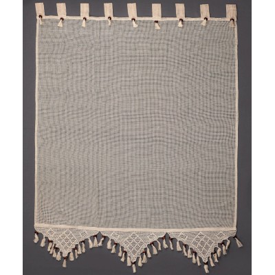 κουρτίνα 2003/1 (160cm x 160cm) ecru με τιράντα