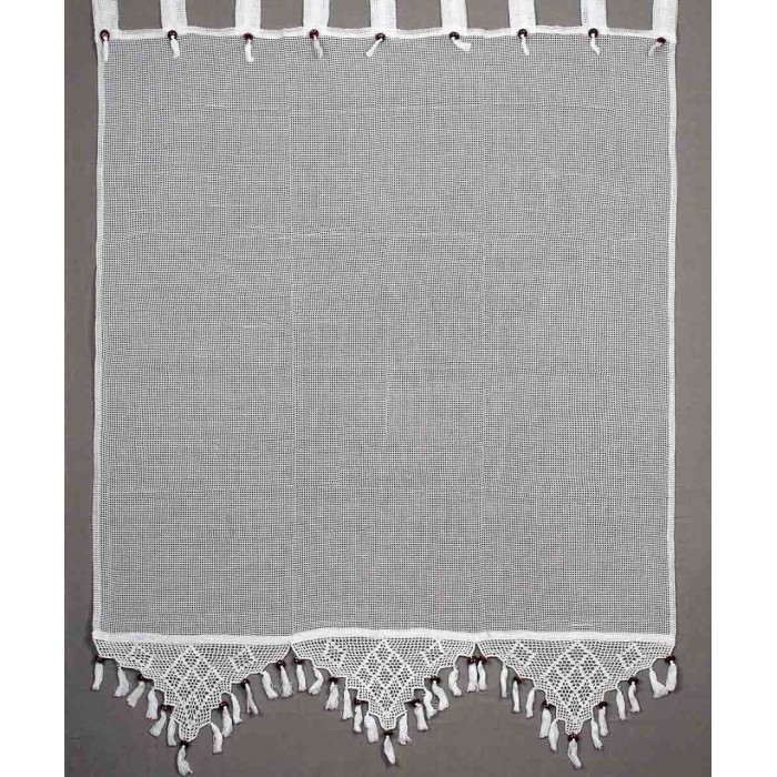 κουρτίνα 2003/1 (120cm x 150cm) λευκή με τιράντα