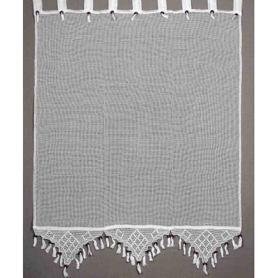 κουρτίνα 2003/1 (130cm x 240cm) λευκή με τιράντα