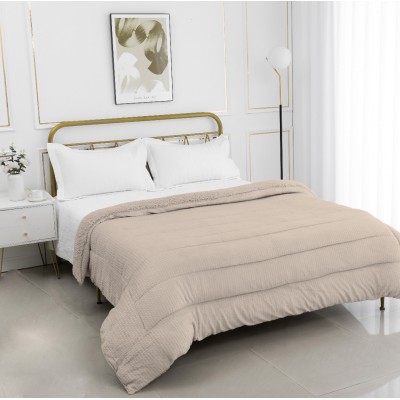 Κουβερτοπάπλωμα damask (170cm x 220cm) camel