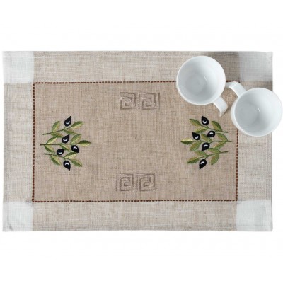 Ντουζίνες (12 τεμάχια) σουπλά 2625 (35cm x 45cm) μαύρη ελιά