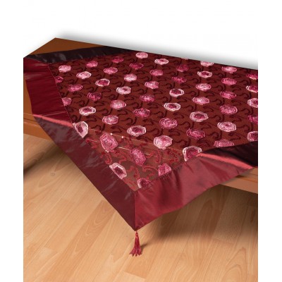 Τούλινο καρέ 264-17 (85cm x 85cm) μπορντώ 