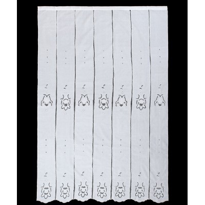 κουρτίνα 329 (160cm x 270cm) λευκή με τούνελ