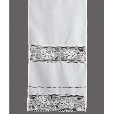 κουρτίνα 343 (90cm x 130cm) λευκό με τούνελ